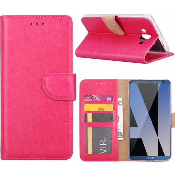 Merkloos Huawei Mate 10 Portemonnee hoesje / book case Pink