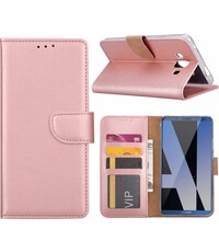 Merkloos Huawei Mate 10 Portemonnee hoesje / book case Rose Goud
