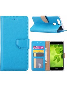 Merkloos Huawei Nova 2 Plus Portemonnee hoesje / book case Blauw