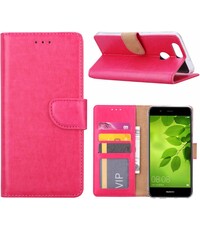 Merkloos Huawei Nova 2 Plus Portemonnee hoesje / book case Pink