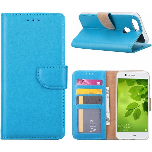 Merkloos Huawei Nova 2 Portemonnee hoesje / book case Blauw