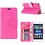 Merkloos Huawei P10 Portemonnee hoesje met stand Pink / Roze