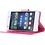Merkloos Huawei P10 Portemonnee hoesje met stand Pink / Roze