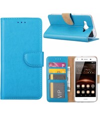 Merkloos Huawei Y3 2017 Portemonnee hoesje / book case Blauw