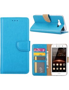 Merkloos Huawei Y3 2017 Portemonnee hoesje / book case Blauw