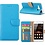 Merkloos Huawei Y3 2017 Portemonnee hoesje / book case Blauw