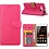 Merkloos Huawei Y3 2017 Portemonnee hoesje / book case Pink