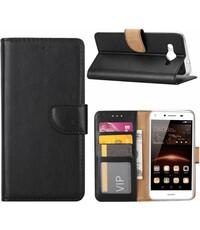 Merkloos Huawei Y3 2017 Portemonnee hoesje / book case Zwart
