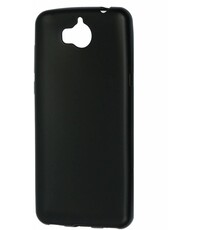 Merkloos Huawei Y6 2017 / Y5 2017 zwart colour tpu silicone hoesje