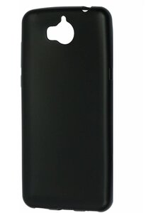 Merkloos Huawei Y6 2017 / Y5 2017 zwart colour tpu silicone hoesje