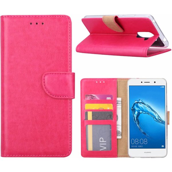 Merkloos Huawei Y7 Prime Portemonnee hoesje / book case Pink
