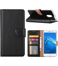 Merkloos Huawei Y7 Prime Portemonnee hoesje / book case Zwart
