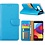 Merkloos LG Q8 Portemonnee cover hoesje / book case Blauw