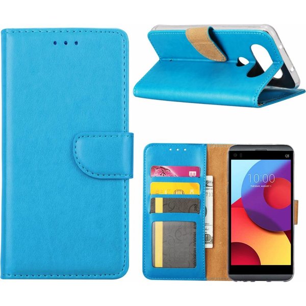 Merkloos LG Q8 Portemonnee cover hoesje / book case Blauw