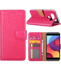 Merkloos LG Q8 Portemonnee cover hoesje / book case Pink