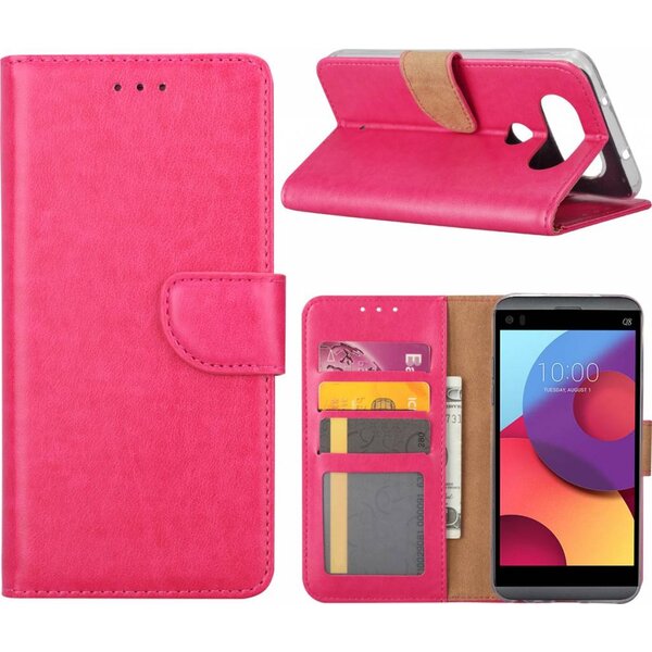Merkloos LG Q8 Portemonnee cover hoesje / book case Pink