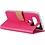 Merkloos LG Q8 Portemonnee cover hoesje / book case Pink