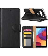 Merkloos LG Q8 Portemonnee cover hoesje / book case Zwart