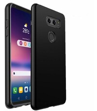 Merkloos LG V30 zwart colour tpu silicone hoesje