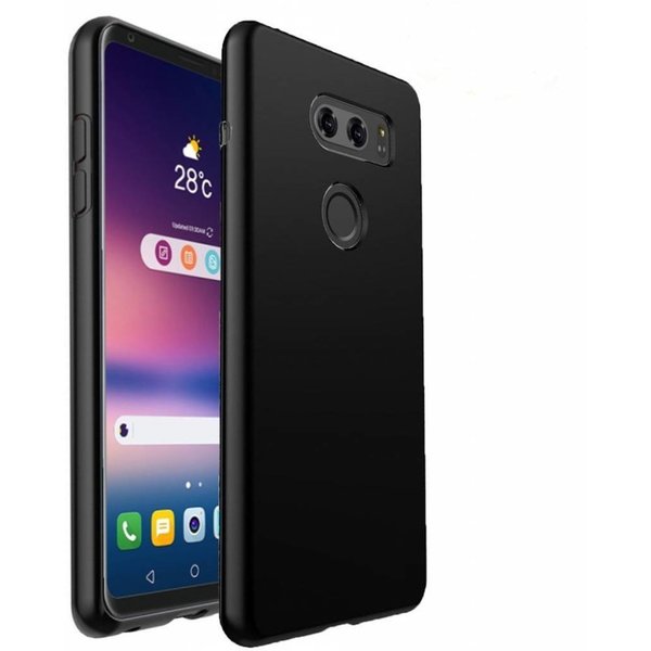 Merkloos LG V30 zwart colour tpu silicone hoesje