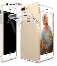 Merkloos Liquid Skin Veer licht Thin rubber hoesje voor Apple iPhone 7 Plus / iPhone 8 Plus (5.5 inch) Ultra Clear Soft Flexible Gel TPU Transparent Skin Scratch Proof Bumper Cases