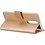 Merkloos Portemonnee hoesje voor Nokia 3 book case met pasjes Champagne Goud