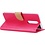 Merkloos Portemonnee hoesje voor Nokia 3 book case met pasjes Pink
