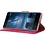 Merkloos Portemonnee hoesje voor Nokia 3 book case met pasjes Pink