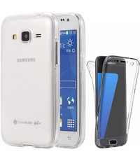 Merkloos Samsung Galaxy A5 2016 (A510) Hoesje Dual TPU Case 360 Graden Cover 2 in 1 Case ( Voor en Achter) Transparant