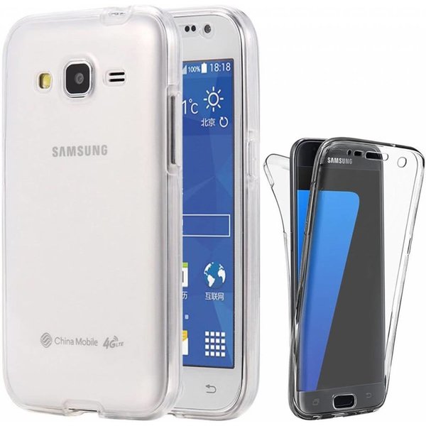 Merkloos Samsung Galaxy A5 2016 (A510) Hoesje Dual TPU Case 360 Graden Cover 2 in 1 Case ( Voor en Achter) Transparant