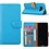 Merkloos Samsung Galaxy A8 (2018) Portmeonnee hoesje / book style case Blauw