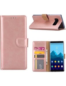 Merkloos Samsung Galaxy A8 (2018) Portmeonnee hoesje / book style case Rose Goud
