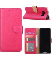 Merkloos Samsung Galaxy J3 (2017) Portemonnee hoesje Pink