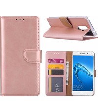 Merkloos Samsung Galaxy J3 (2017) Portemonnee hoesje Rose Goud