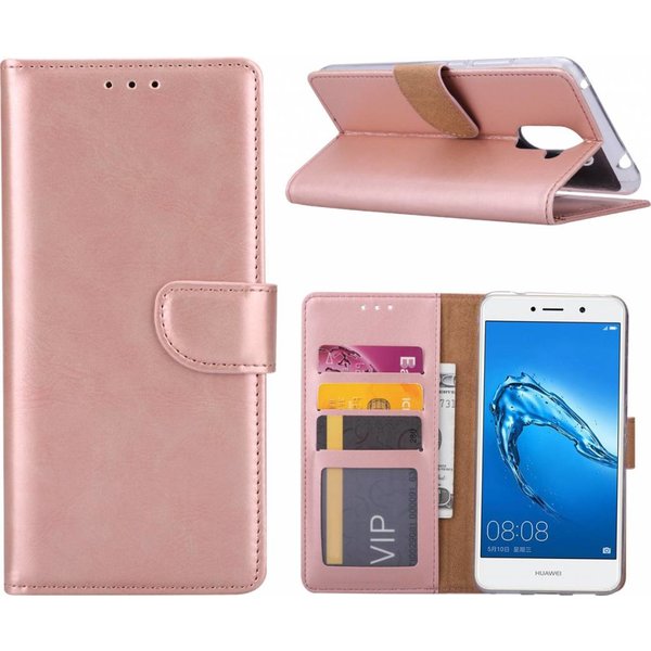 Merkloos Samsung Galaxy J3 (2017) Portemonnee hoesje Rose Goud