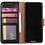 Merkloos Samsung Galaxy J3 2016 Portmeonnee hoesje / booktype case zwart
