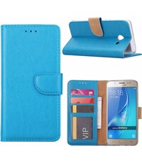 Merkloos Samsung Galaxy J5 (2017) Portemonnee hoesje Blauw