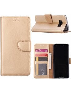 Merkloos Samsung Galaxy J5 (2017) Portemonnee hoesje Champagne Goud