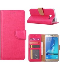Merkloos Samsung Galaxy J5 (2017) Portemonnee hoesje Pink