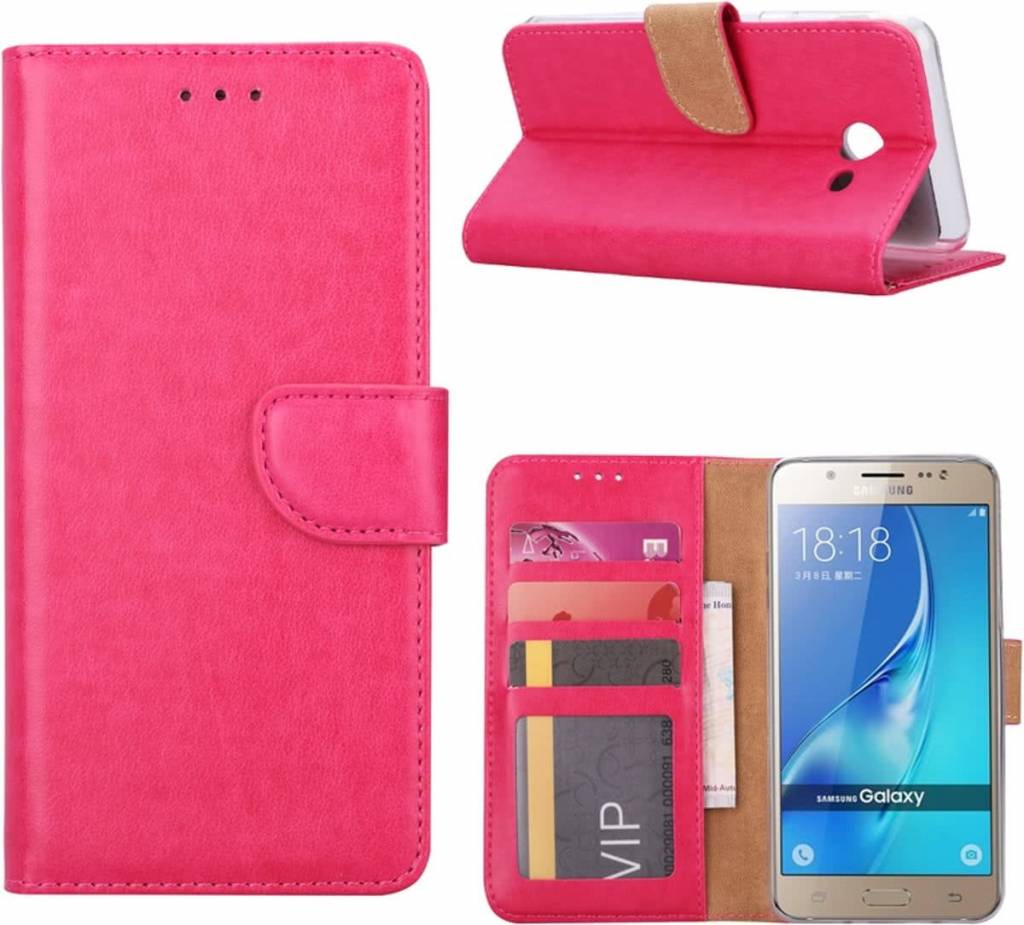 Verdachte aanklager Oraal Samsung Galaxy J5 (2017) Portemonnee hoesje Pink - Phonecompleet.nl