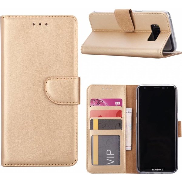 Merkloos Samsung Galaxy Note 8 Portemonnee hoesje / book case Gold