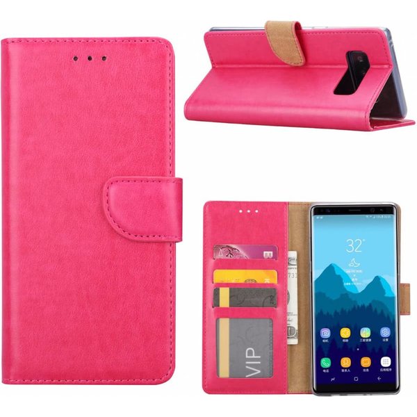 Merkloos Samsung Galaxy Note 8 Portemonnee hoesje / book case Pink