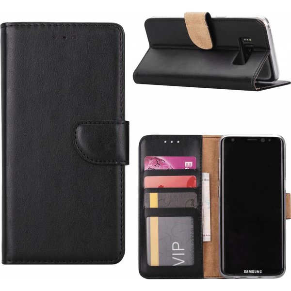 Merkloos Samsung Galaxy Note 8 Portemonnee hoesje / book case zwart