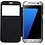 Merkloos Samsung Galaxy S7 Edge window view flip case cover hoesje Zwart