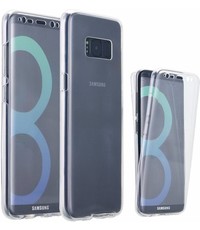 Merkloos Shockproof Samsung Galaxy S8 Dual TPU Hoesje 360 Graden Cover 2 in 1 Case ( Voor en Achter) Transparant