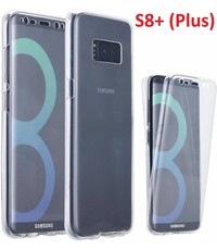 Merkloos Shockproof Samsung Galaxy S8+ (Plus) Dual TPU Hoesje 360 Graden Cover 2 in 1 Case ( Voor en Achter) Transparant