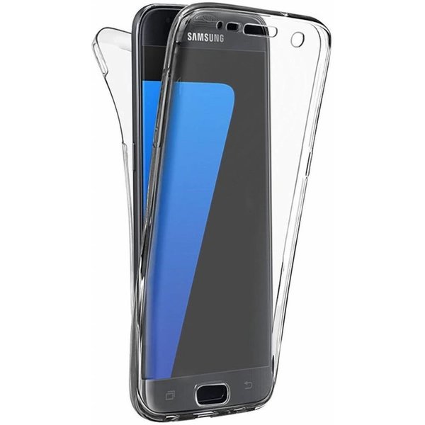 Merkloos Silicone Hoesje Voor en Achter Samsung Galaxy S7 Edge Transparant