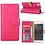 Merkloos Sony Xperia XA1 Plus Portemonnee hoesje / book case Pink