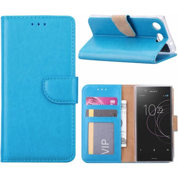 Merkloos Sony Xperia XZ1 Compact Portemonnee hoesje / book case Blauw