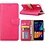 Merkloos Wiko Lenny 4 Portemonnee hoesje / book case Pink